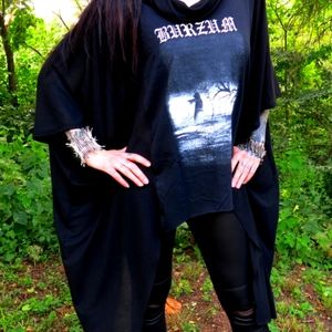 BURZUM Hell Couture handmade draped shawl